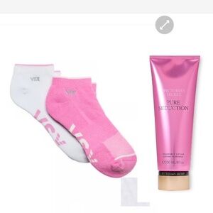 Victoria's Secret VSX socks and lotion with box